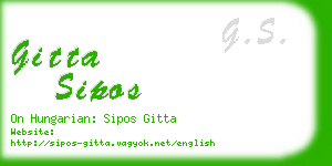 gitta sipos business card